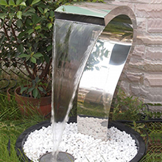 stainless steel modern outdoor garden water feature